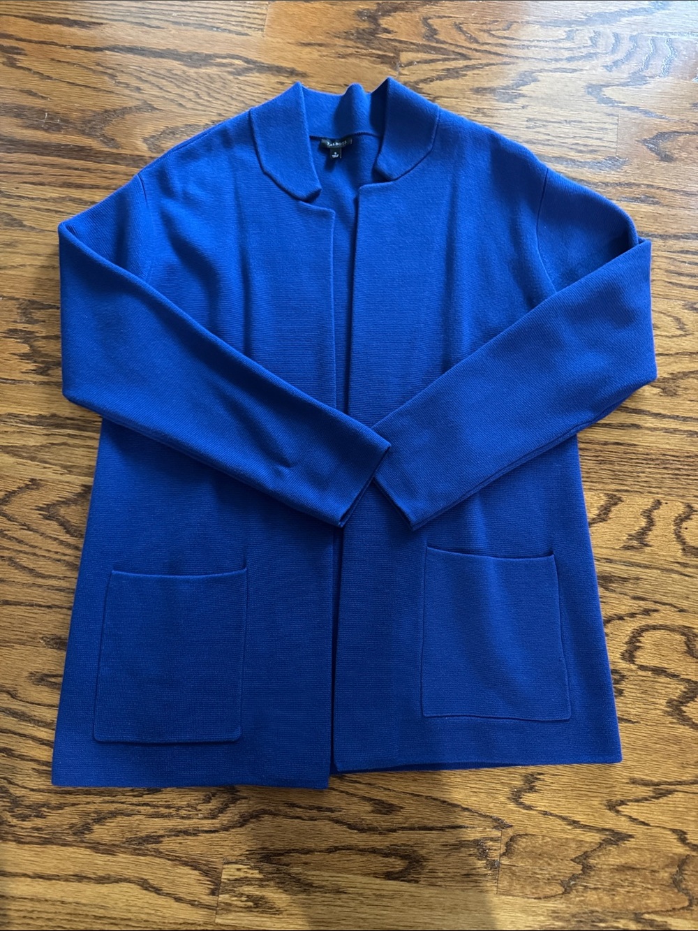 Talbots Royal Blue Open-Front Cardigan with Shawl Collar Size S